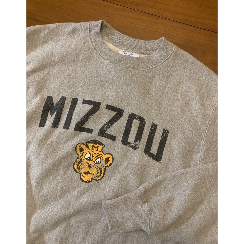 Vintage Missouri Tigers Mizzou Champion Reverse Weave Sweatshirt Mens M Gray MU